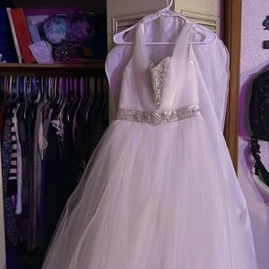 Wedding dress, size 12(altered), crystal beading